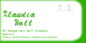 klaudia woll business card